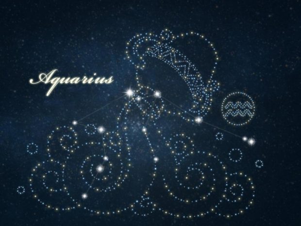 Aquarius Horoscope Background.
