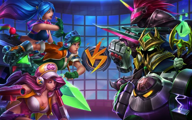 Arcade Skins League Of Legends Background for Desktop.