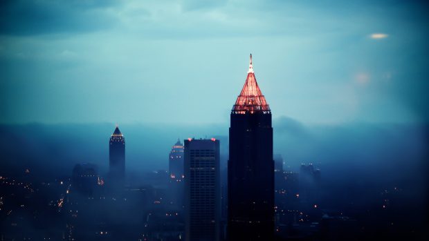 Atlanta Skyline Full HD Wallpaper.