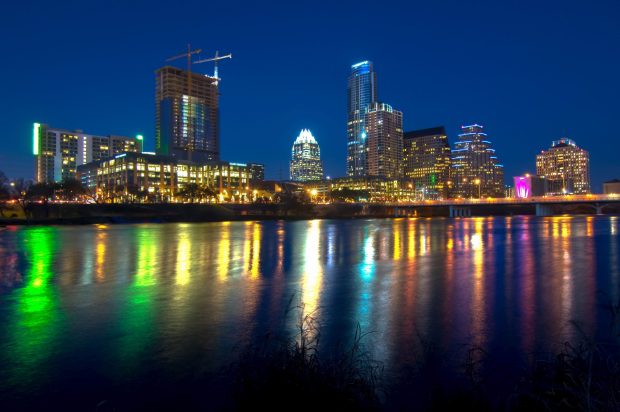 Austin texas skyline at night wallpaper hd.
