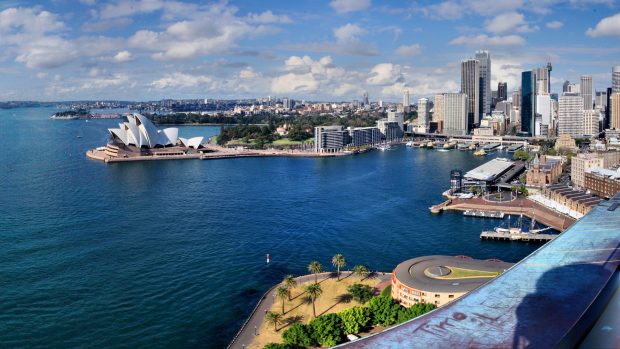 Australia sydney beach palm trees backgrounds 3840x2160.