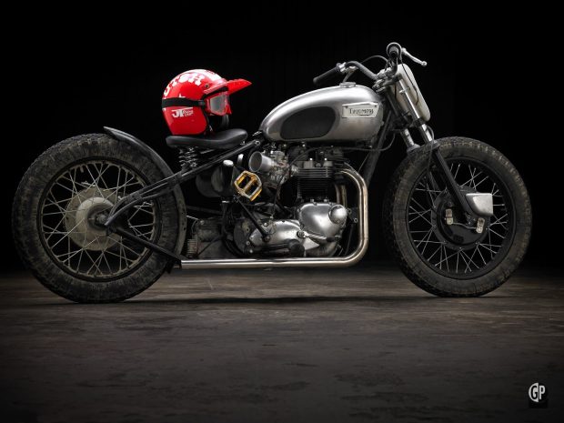 Awesome Bobber Motorcycle Background.