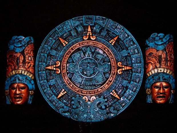 Aztec Calendar Widescreen Wallpaper.