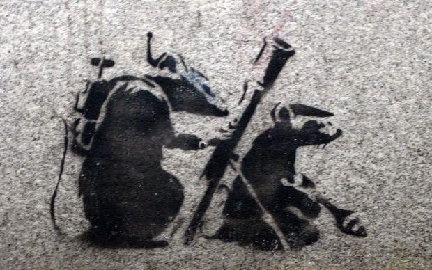 Banksy Art Bakcground for Desktop.