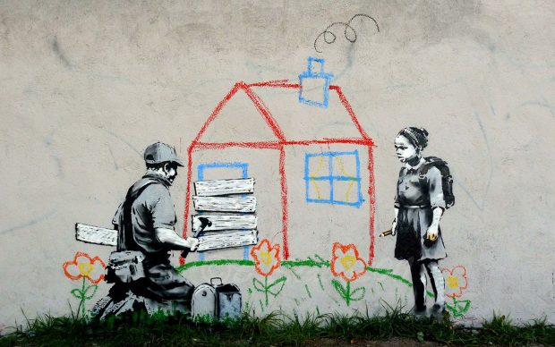 Banksy Art HD Bakcground.