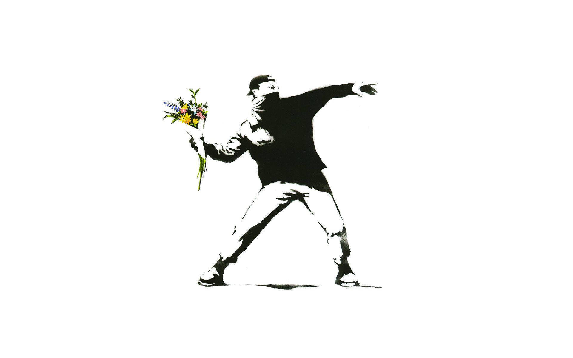 Banksylove is in the air black and white art banksy graffiti HD  wallpaper  Peakpx