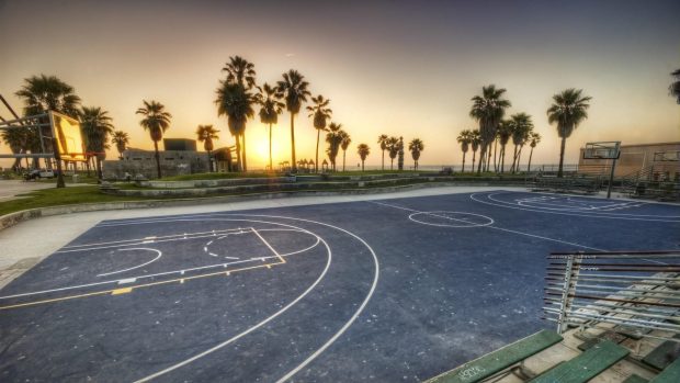 Basketball Court Full HD Wallpaper.