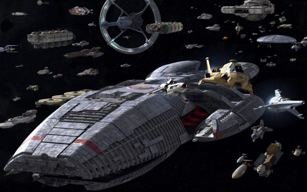 Battlestar Galactica Widescreen Wallpaper.