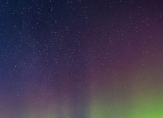 Beautiful Aurora Borealis Background for Mobile.