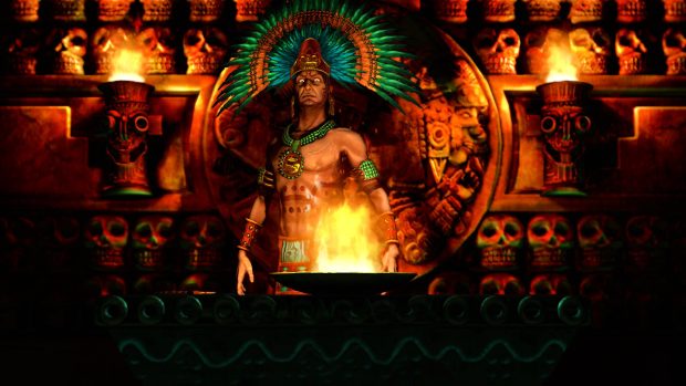 Beautiful Aztec Warrior Wallpaper.