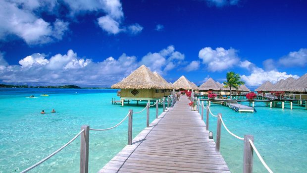 Beautiful Bora Bora Background.