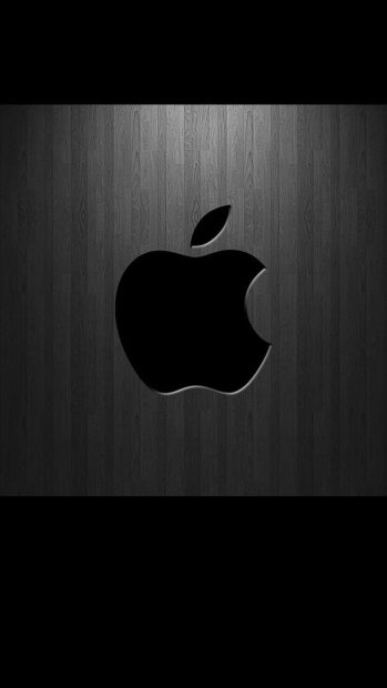 Black Apple Logo Iphone Background.