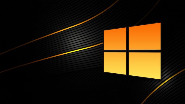 Black and Orange Windows Wallpaper.