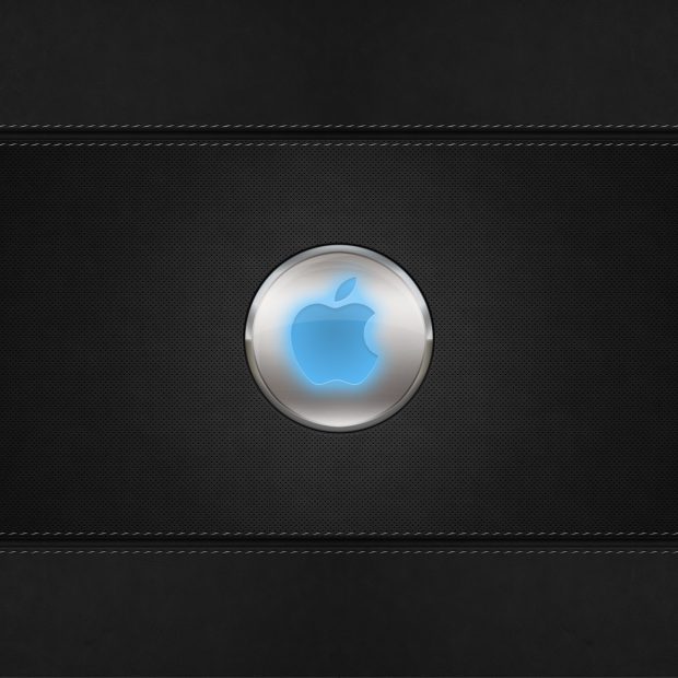 Blue Glow Apple Logo iPad Images.