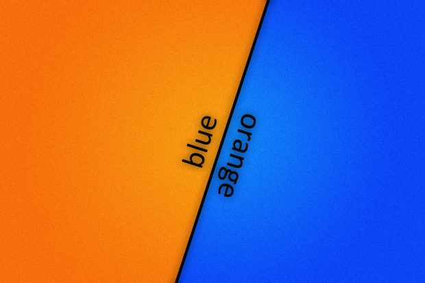 Blue orange background minimalism hd wallpaper.