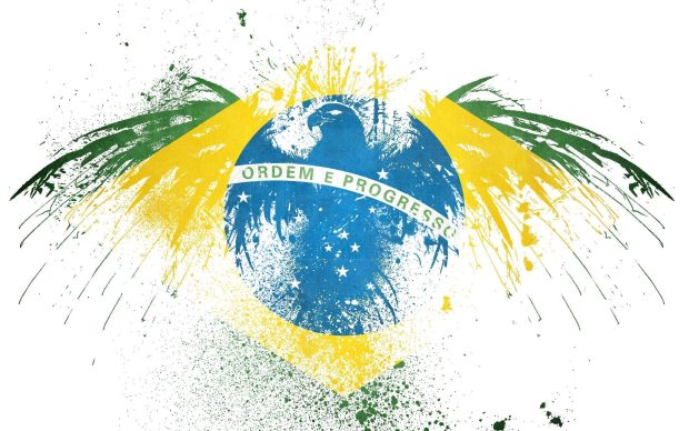 Brazil Flag Wallpaper for Desktop.