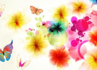 Bright Floral Background Desktop.