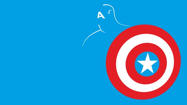 Captain America Shield Blue Minimal Marvel 1920x1080.