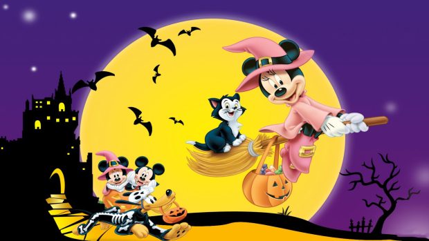 Cartoon Betty Boop Halloween Background.