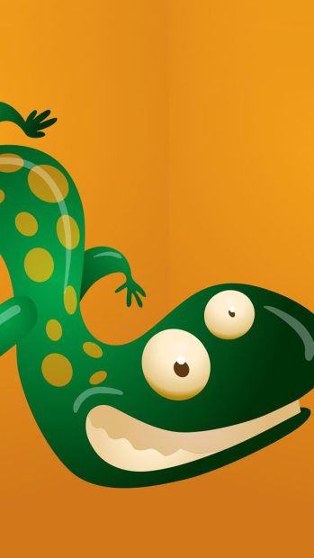 Cartoon lizard iPhone 7 wallpaper 1080x1920.