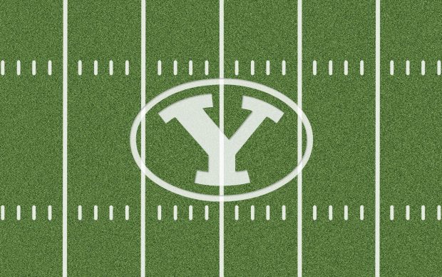 Chainimage byu cougars logo on football field hd wallpapers.