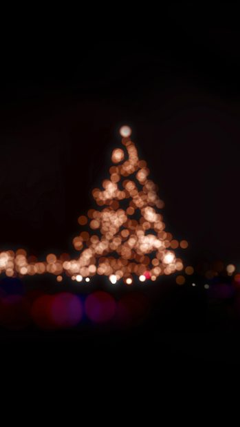 Christmas Lights Bokeh Love Dark Night iphone wallpaper.