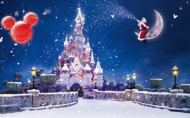 Christmas disney castle desktop wallpaper hd funny.