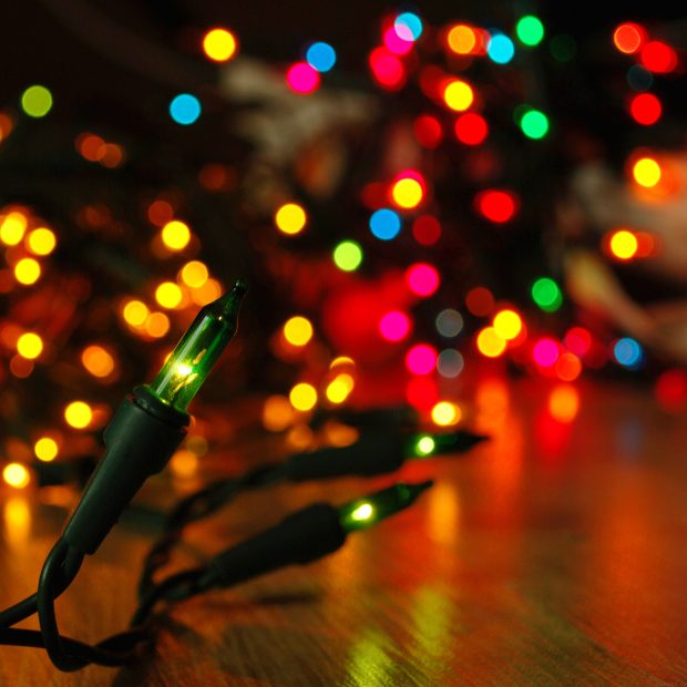 Christmas lights holiday bokeh hd wallpaper.