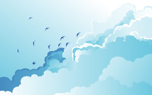 Cloud birds wallpaper desktop screensaver.