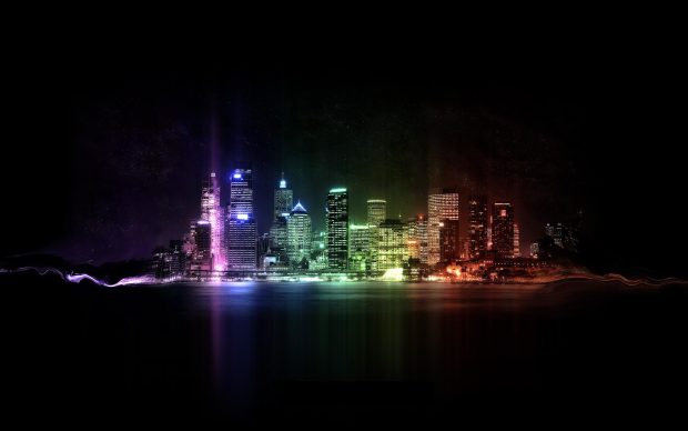 Color skyline Amoled Backgrounds.