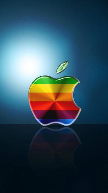 Colorful Apple Logo Background for Iphone.