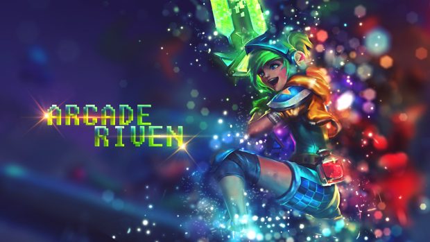 Colorful Arcade Riven Background.