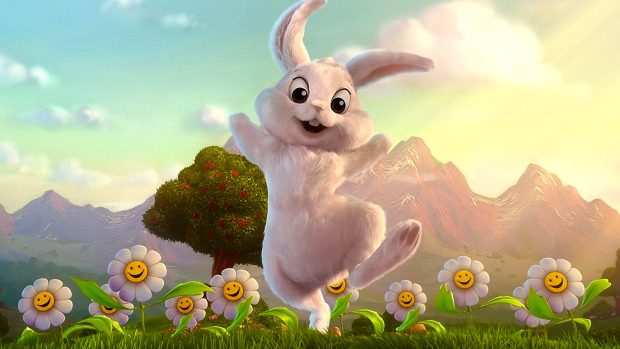 Comedy rabbit cartoon funny wallpaper.