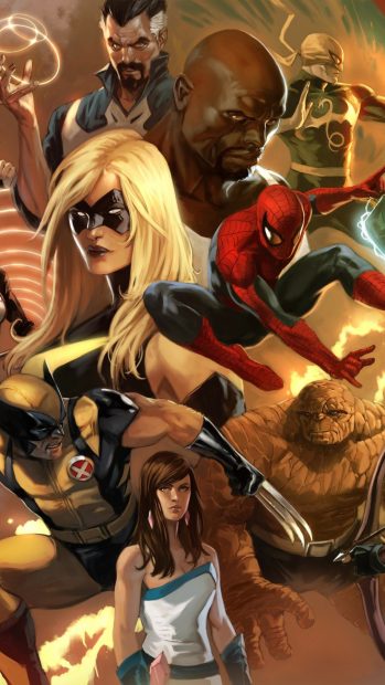 Comic Avengers Iphone Widescreen Background.