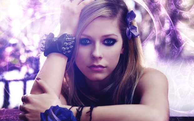 Cute Avril Lavigne Background.