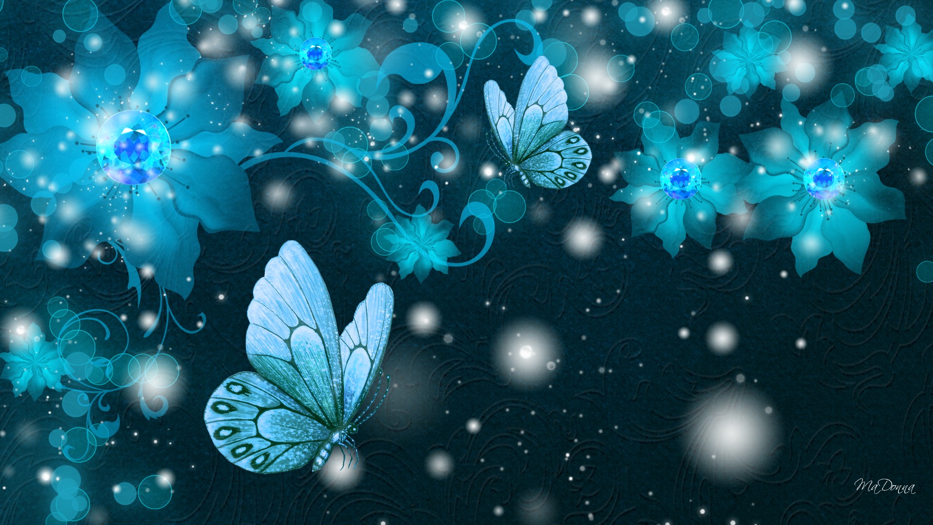 Бабочки частицы голубые бесплатно