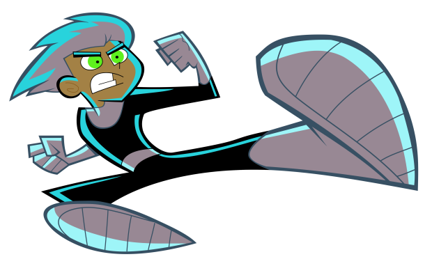 Danny Phantom Kicking vector photos.