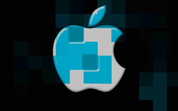 Desktop blue apple wallpaper.