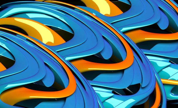 Desktop hd blue and orange background.