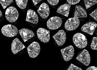 Diamonds stones dark.