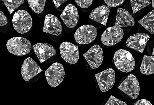 Diamonds stones dark.