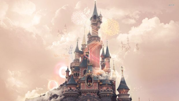 Disney castle high resolution wallpaper.