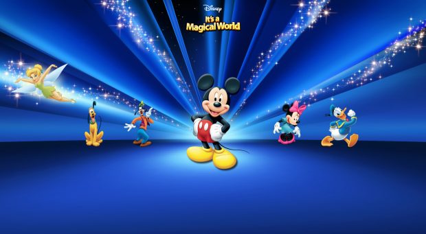 Disney characters dark blue wallpaper 1920x1080.