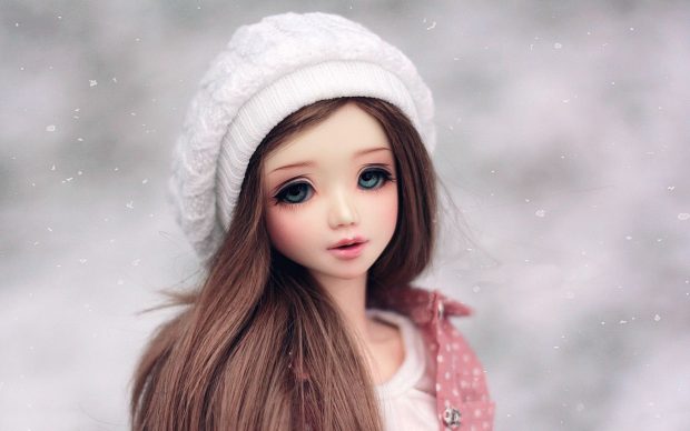 Doll in winter beautiful wide hd wallpapers.