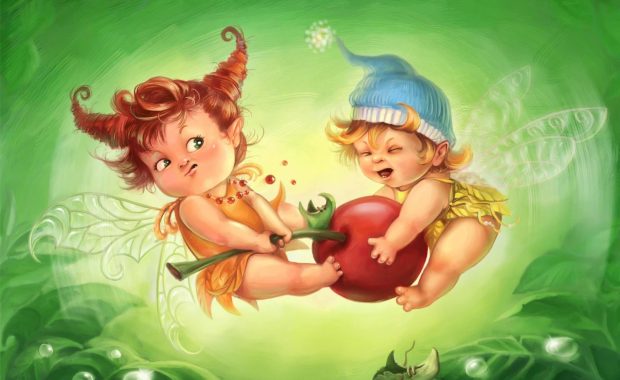 Fairy children wallpaper 2560x1600.