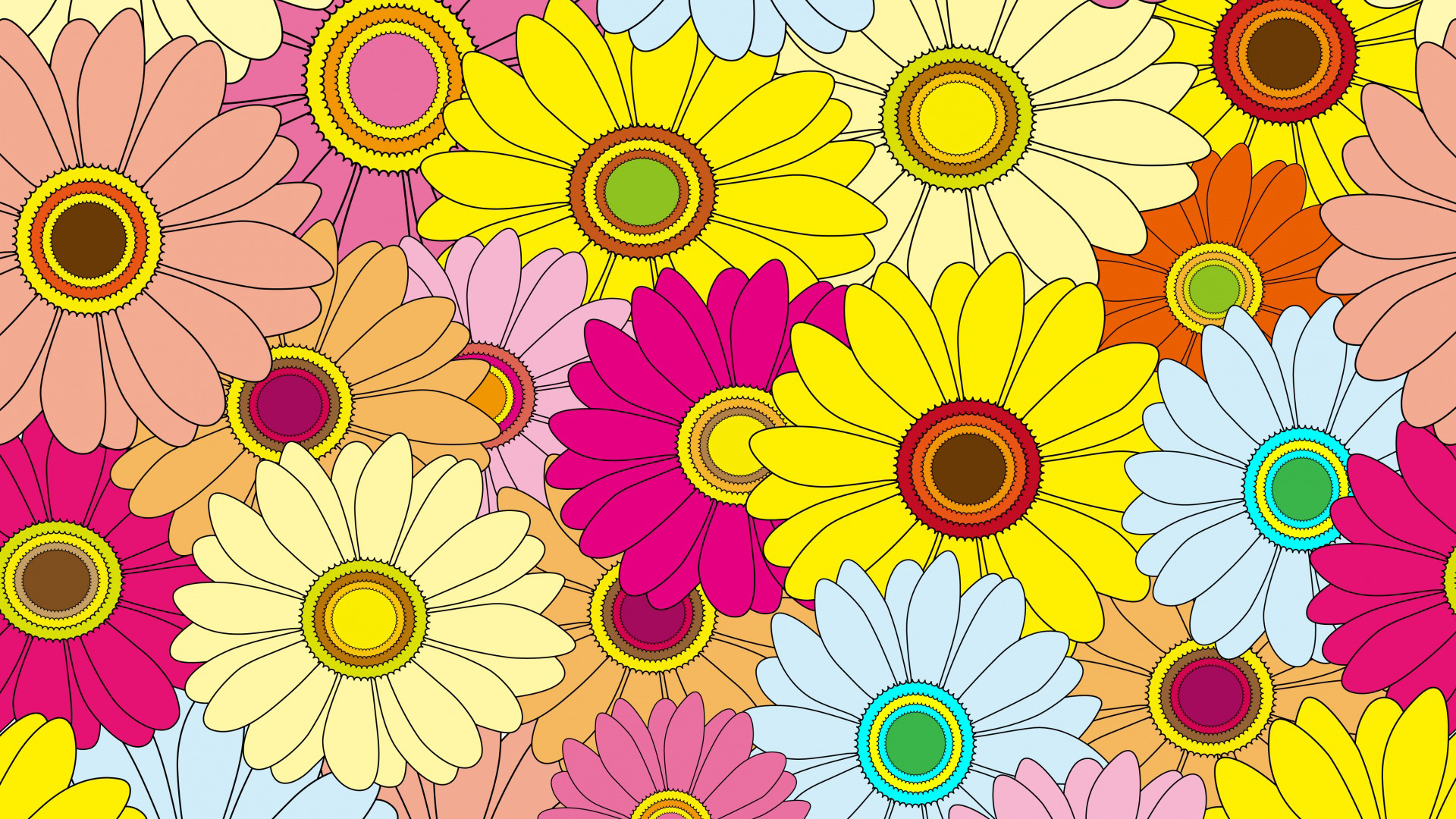 Bright Floral Wallpaper HD | PixelsTalk.Net