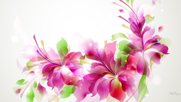 Flowers bright floral abstraction leaves high resolution wallpapers.