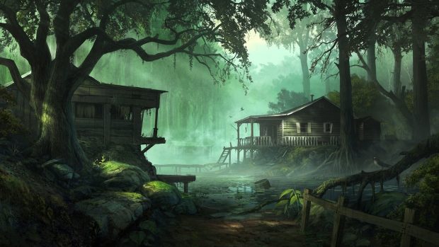 Forest village Wallpapers.