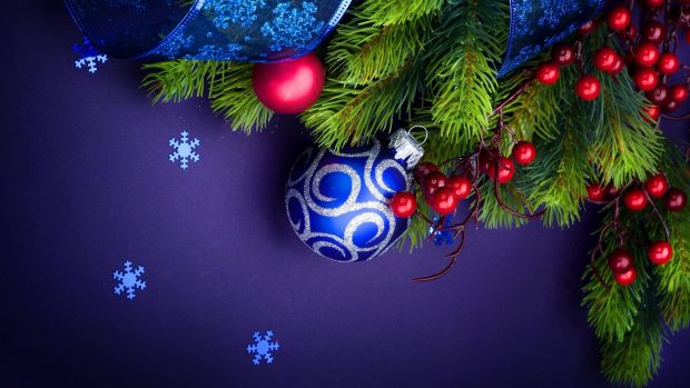 Free Blue Christmas Image.