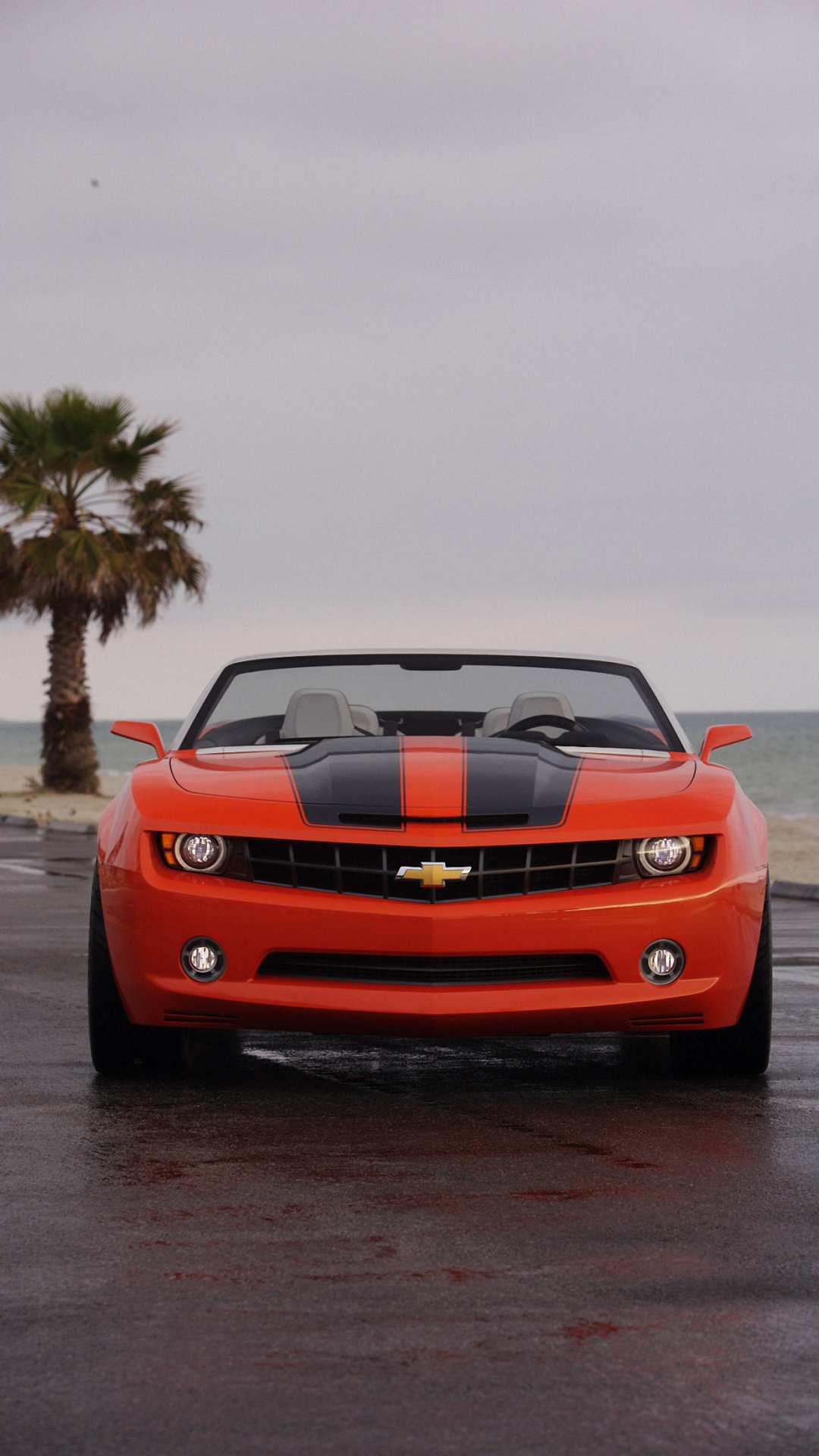 Download wallpaper 938x1668 chevrolet camaro chevrolet car black front  view iphone 876s6 for parallax hd background